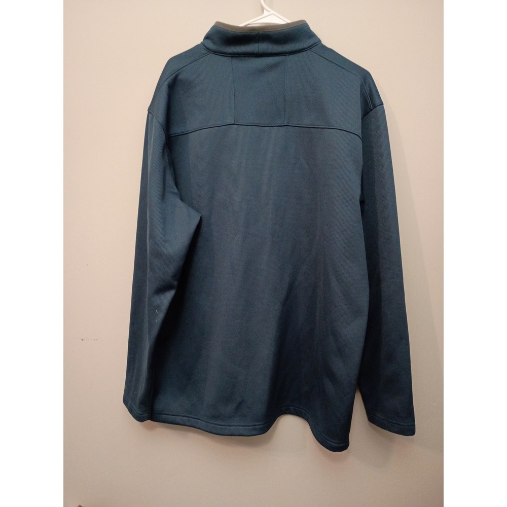 Columbia Omni-Dry Mens XL Full Zip Grid Fleece Jacket Teal Blue XM 6303 - Picture 3 of 7